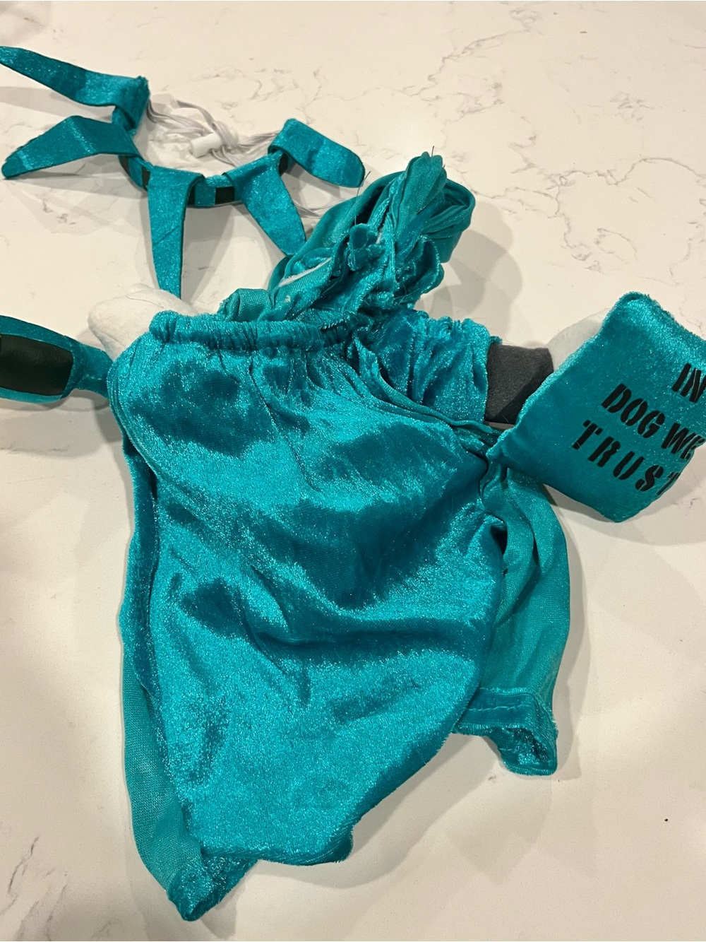 Statue of Liberty Teal Dog Costume - Plush Pet Outfit